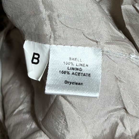 LOFT Linen Tan and Brown Patterned Pencil Skirt - Picture 3 of 3